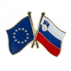 Priponka zastavi EU in Slovenije