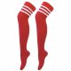 Cosplay rdeče nogavice s črtami čez kolena
