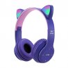 Wireless headphones with microphone, cat ears and LED lighting