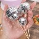Mini mirror disco ball on a stick 12 pcs.