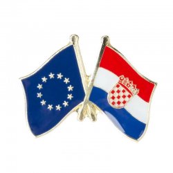 Priponka zastavi EU in Hrvaške