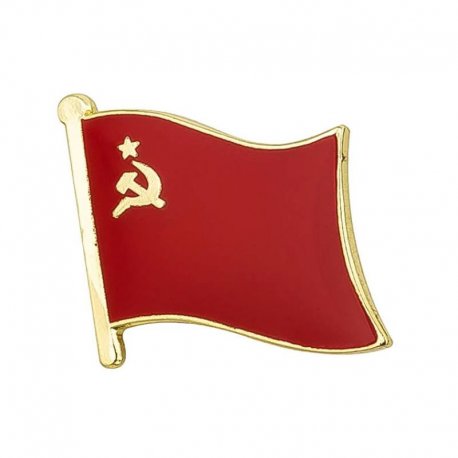 Kovinska značka zastava rdeče revolucije CCCP za obleko