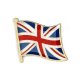 Kovinska značka zastava Velike Britanije za obleko