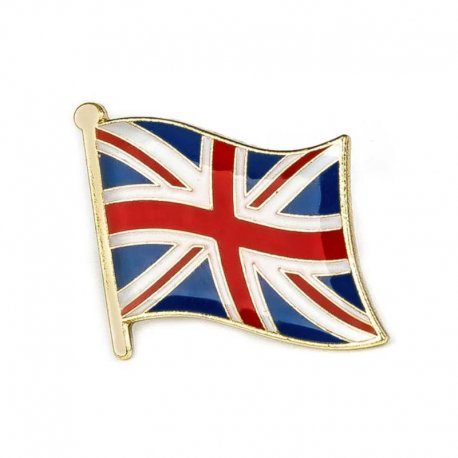 Kovinska značka zastava Velike Britanije za obleko