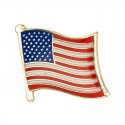 USA flag metal badge