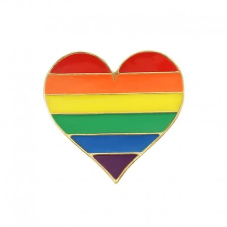The rainbow heart badge PRIDE