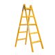 Wooden double ladder with five steps
